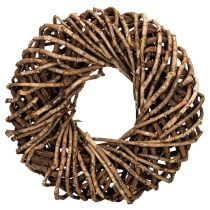 tételeket Természetes gallyakból készült kerek rattan koszorú kézműveskedéshez, 35 cm