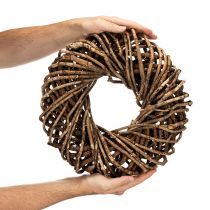 tételeket Természetes gallyakból készült kerek rattan koszorú kézműveskedéshez, 35 cm