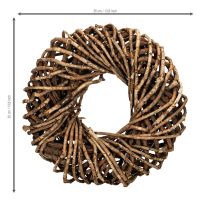 tételeket Természetes gallyakból készült kerek rattan koszorú kézműveskedéshez, 35 cm