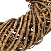 tételeket Díszes koszorú természetes ágakból, rattan koszorú, kerek, nagy, 45cm