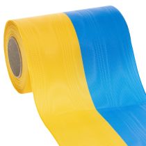tételeket Moiré koszorú szalagok 150 mm kék és sárga színben - prémium gyász- és díszszalag, ünnepségekre, masnis szalag
