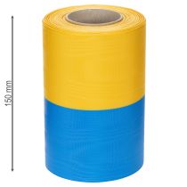 tételeket Moiré koszorú szalagok 150 mm kék és sárga színben - prémium gyász- és díszszalag, ünnepségekre, masnis szalag