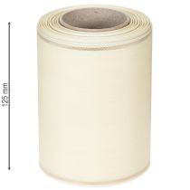 tételeket Krémszínű koszorú szalag arany szegéllyel, szuperszatin, 125 mm széles, 25 m hosszú - Vízálló, ideális számítógépes nyomtatáshoz és környezetbarát