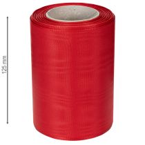 tételeket Piros koszorú szalag 125mm x 25m - Szalag temetési virágkötészethez, feliratozáshoz és dekorációhoz