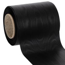 tételeket Fekete koszorú szalag 100mm 25m - gyászszalag, masni szalag, díszszalag, virágkötészet kellékek