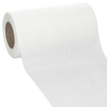 tételeket Fehér koszorúszalag temetési virágkötészethez, 175 mm széles, 25 m hosszú, kiváló minőségű acetát szalag