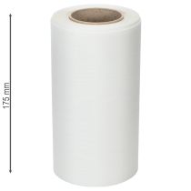 tételeket Fehér koszorúszalag temetési virágkötészethez, 175 mm széles, 25 m hosszú, kiváló minőségű acetát szalag