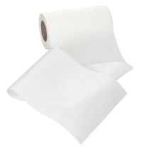 tételeket Fehér koszorúszalag temetési virágkötészethez, 175 mm széles, 25 m hosszú, kiváló minőségű acetát szalag