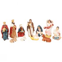 tételeket Betlehemes figura készlet 11 színes, kézzel festett figura 3,5-9,5 cm