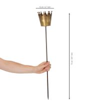 tételeket Dekoratív korona pálcán, vintage dekoráció cserepes növényekre, 73cm