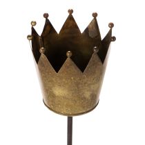 tételeket Dekoratív korona pálcán, vintage dekoráció cserepes növényekre, 73cm
