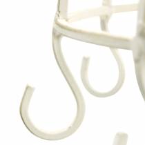 tételeket Dekoratív korona akasztóval fehér Ø29cm