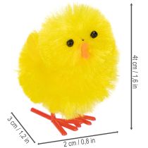 tételeket Húsvéti csibe szett vidám tavaszi dekorációkhoz és kézműveskedéshez, 4 cm, 10 darabos