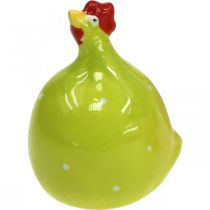 Dekoratív csirke kerámia díszfigura húsvéti színes válogatott H6cm 6 db