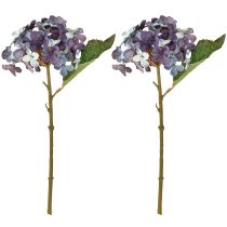 tételeket Mesterséges Hortenzia Dekoráció Művirág Kék Lila 34cm 2db