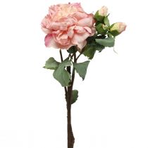 tételeket Műrózsa virág és bimbó művirág rózsaszín 57cm