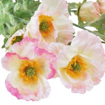 tételeket Mesterséges Pipacsok Dekoratív Selyem Virágok Rózsaszín 42cm 4db