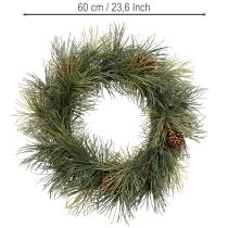 tételeket Műfenyőág koszorú tobozokkal 60 cm