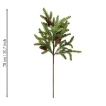 tételeket Műfenyőág igazi tobozokkal Karácsonyfa ág 78cm