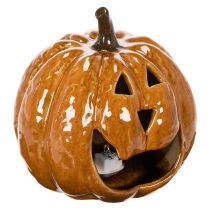 tételeket Kerámia tök Halloween LED dekoráció 15cm