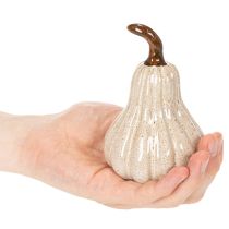 tételeket Dekoratív kerámia tök, őszi asztaldísz, 12cm