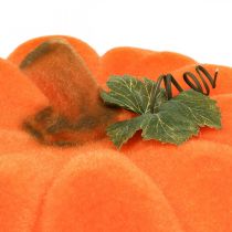 Sütőtök deco narancssárga nagy Flocked őszi dekoráció Ø30cm