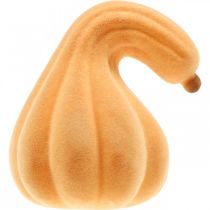 tételeket Dekoratív sütőtök ívelt narancssárga bolyhos Mesterséges dísztök 18cm