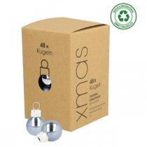 tételeket Mini karácsonyi golyók üveg kék matt/fényes Ø2cm 44 db