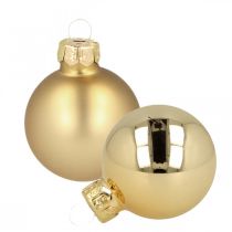 Karácsonyi golyók üveg arany üveggolyó matt/fényes Ø4cm 60 db