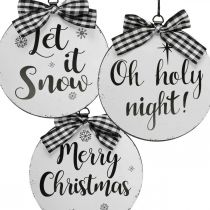 tételeket Dekoratív fogas karácsonyfa golyó fém vintage Ø15cm 3 db