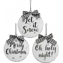 tételeket Dekoratív fogas karácsonyfa golyó fém vintage Ø15cm 3 db