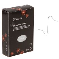 tételeket Golyóakasztó ezüst akasztó Karácsonyi labdák 35mm 50 db