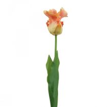 Művirág, papagáj tulipán narancs, tavaszi virág 63cm