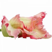 Művirág, papagáj tulipán rózsaszín, tavaszi virág 63cm