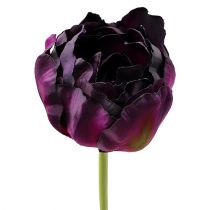 Művirág tulipán lila-zöld 84cm - 85cm 3db