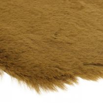 tételeket Szőrmeszőnyeg dekoratív barna műszőrme szőnyeg 55×38cm
