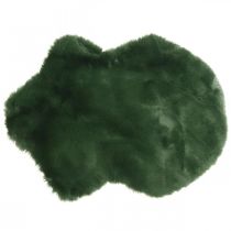 tételeket Dekoratív szőrme szőnyeg zöld műszőrme 55×38cm