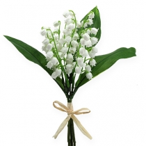 Mesterséges gyöngyvirág fehér 25cm 3db