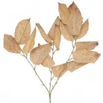 Mesterséges növény őszi dekoráció ág levelei fehérre mosva L70cm