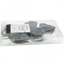 tételeket Műnövények, ágdísz, dekoratív levél ezüst csillám L36cm 10 db