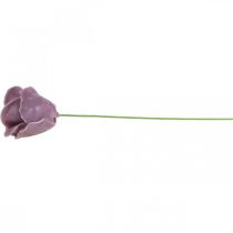 tételeket Műrózsa lila viasz rózsa dekoratív rózsa viasz Ø6cm 18 db