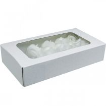 tételeket Műrózsák fehér viasz rózsák dekoratív rózsák viasz Ø6cm 18 db