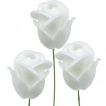 Műrózsák fehér viasz rózsák deco rózsák viasz Ø6cm 18 db