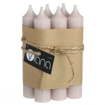 tételeket Rövid pálcás gyertyák színe világos rózsaszín 21×110mm 6 db