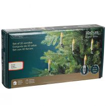tételeket LED fa gyertyák elemes távirányító villogás 10 LED H10cm
