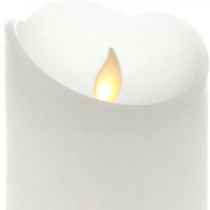LED gyertyaviasz oszlopos gyertya meleg fehér Ø7,5cm H12,5cm