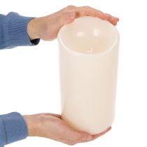 tételeket Nagy LED gyertya elemes működéshez időzítővel, meleg fehér, kültéri, 25 cm