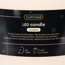 tételeket Nagy LED gyertya elemes működéshez időzítővel, meleg fehér, kültéri, 25 cm