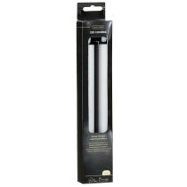 tételeket LED gyertyák fehér kúpos gyertyák viasz meleg fehér 24,5 cm 2 db