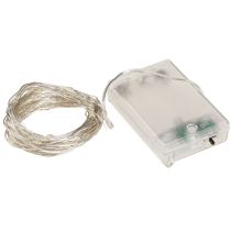 tételeket LED fényfüzér 100 Micro LED meleg fehér időzítővel 4 darab